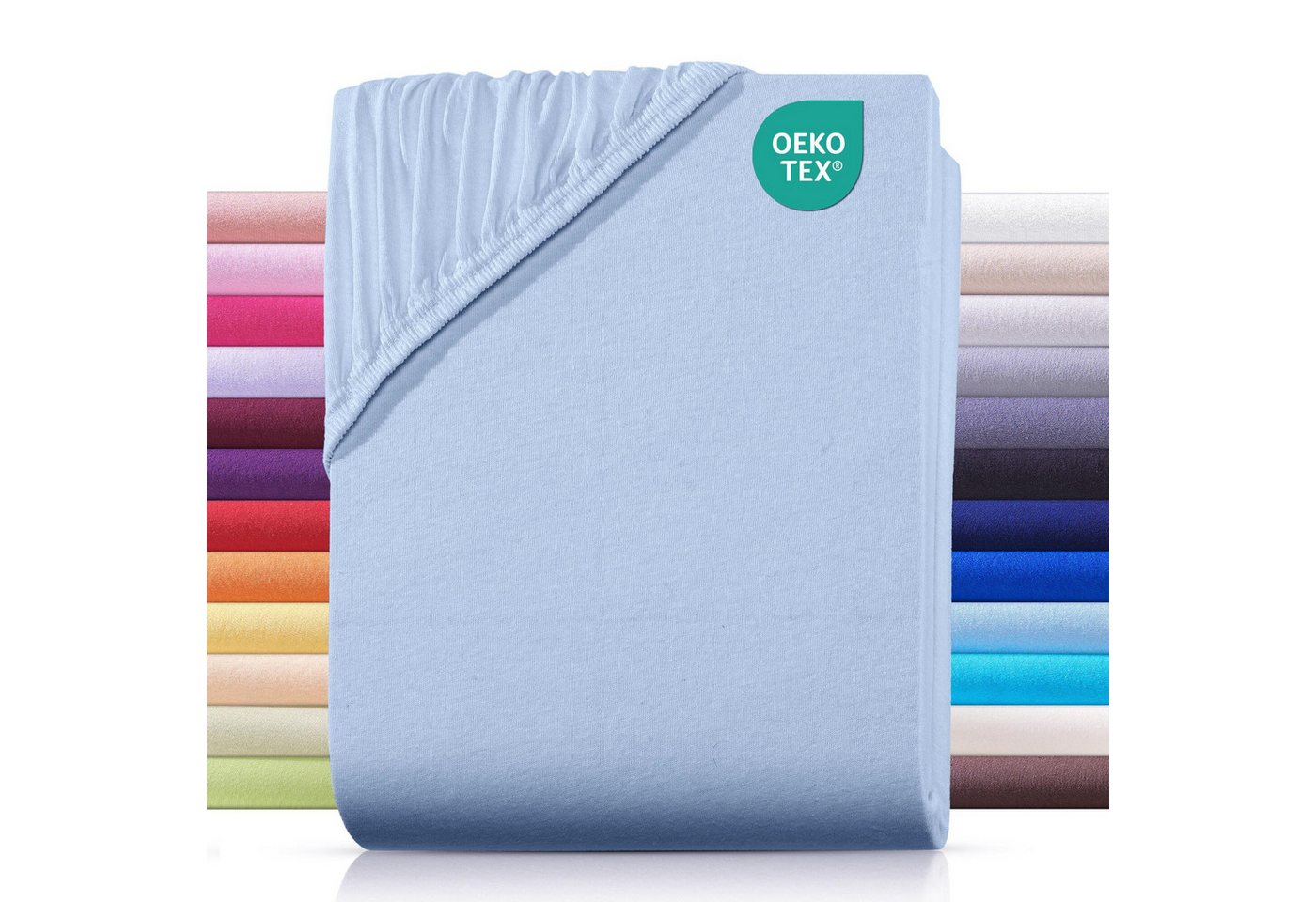 Carpe Sonno Spannbettlaken Jersey 90x200 100x200 120x200 140x200 160x200 180x200 200x200 70x140, Jersey, Gummizug: rundum, (1 Stück), Baumwoll Babybett Spannbettlaken 70x140 Baby Laken Lila von Carpe Sonno