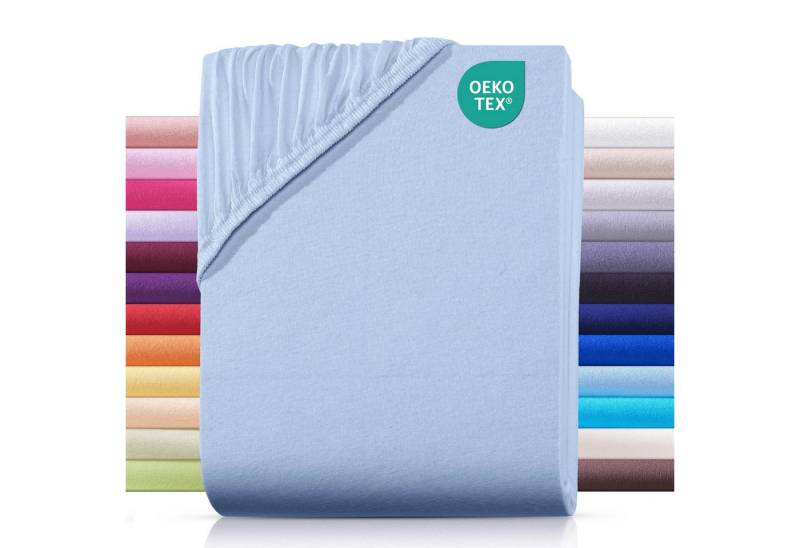 Carpe Sonno Spannbettlaken Jersey 90x200 100x200 120x200 140x200 160x200 180x200 200x200 70x140, Jersey, Gummizug: rundum, (1 Stück), Baumwoll Babybett Spannbettlaken 70x140 Baby Laken Lila von Carpe Sonno