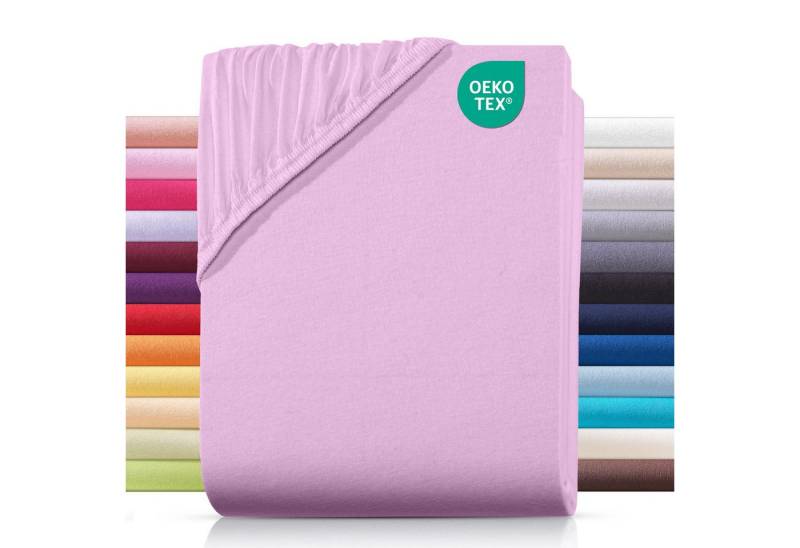 Carpe Sonno Spannbettlaken Jersey 90x200 100x200 120x200 140x200 160x200 180x200 200x200 70x140, Jersey, Gummizug: rundum, (1 Stück), Baumwoll Babybett Spannbettlaken 70x140 Baby Laken Rosa von Carpe Sonno