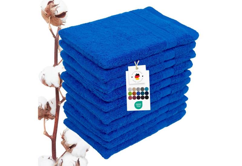 Carpe Sonno Waschhandschuh Frottier Waschhandschuhe 16x21 cm im 10er Set aus 100% Baumwolle, Frottier (Spar-Set, 10-St), 500 g/m² Handwaschlappen mit Aufhängeschlaufe Erwachsene Kinder Baby von Carpe Sonno