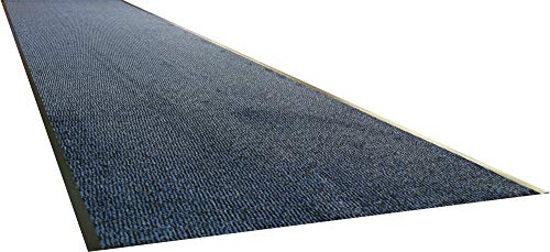 Carpe mathique® Fußmatte innen hauseingang Nassau Anthrazit, Beige, Blau, Braun, Rot - 90 x 700 cm - Blau von Carpe mathique