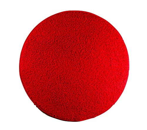 Carpe mathique® Teppich Rund und Eckig Wohnzimmer Kurzflor Batan - Rot - 67 cm Rund von Carpe mathique