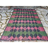 Vintage Wandteppich, Auffälliges Muster, Bunter Teppich von CarpeDiemMk