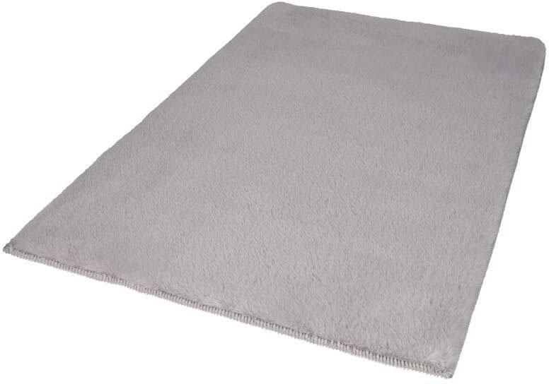 Badematte Topia Mats, Badteppich uni Carpet City, Höhe 14 mm, rutschhemmend beschichtet, strapazierfähig, Polyester, rechteckig, Hochflor, Kaninchen Haptik, Polyester, Badezimmerteppich, waschbar von Carpet City