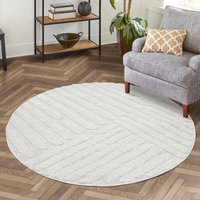 Carpet City Hochflor-Teppich "FOCUS749", rund, 20 mm Höhe, Boho-Teppich, Hochtief-Muster/ 3D-Effekt, für Wohnzimmer, Schlafzimmer Carpet City Hochflor-Teppich "FOCUS749", rund, 20 mm Höhe, Boho-Teppich, Hochtief-Muster/ 3D-Effekt, für Wohnzimmer, Schlafzimmer von Carpet City