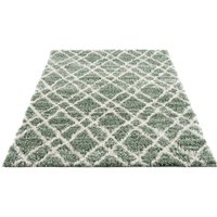 Carpet City Hochflor-Teppich "Pulpy 540", rechteckig, besonders weich, Rauten-Optik, ideal für Wohnzimmer & Schlafzimmer von Carpet City