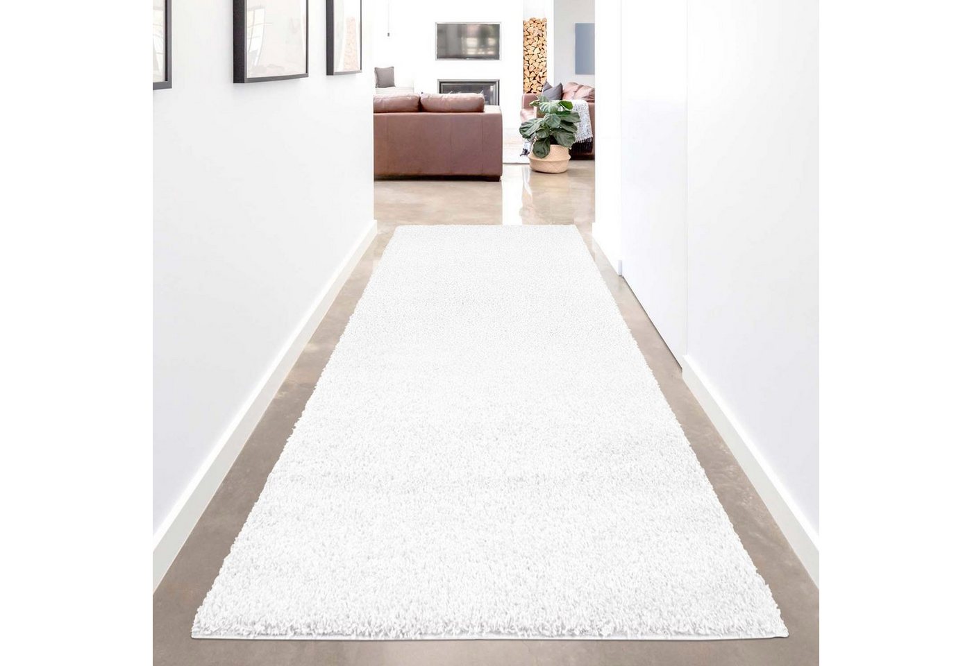 Carpet City Hochflor-Teppich Shaggi uni 500, rechteckig, Höhe: 30 mm, Läufer, Shaggy, Uni, Langflor, weich, Wohnzimmer, Schlafzimmer, Kinder Carpet City Hochflor-Teppich Shaggi uni 500, rechteckig, Höhe: 30 mm, Läufer, Shaggy, Uni, Langflor, weich, Wohnzimmer, Schlafzimmer, Kinder von Carpet City