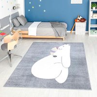 Carpet City Kinderteppich "ANIME921" rechteckig 11 mm Höhe Kinderzimmer Teppich Modern mit Mond, Blumen, Wolken, Creme, Multi von Carpet City