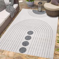 Carpet City Outdoorteppich "DUO RUG 5739", rechteckig, 5 mm Höhe, Wendeteppich Wetterfest In- & Outdoor, Balkon, Terrasse, Wohnzimmer von Carpet City
