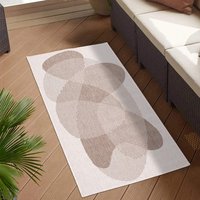 Carpet City Outdoorteppich "DUO RUG 5835", rechteckig, 5 mm Höhe, Wendeteppich Wetterfest In- & Outdoor, Balkon, Terrasse, Wohnzimmer von Carpet City