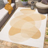 Carpet City Outdoorteppich "DUO RUG 5835", rechteckig, 5 mm Höhe, Wendeteppich Wetterfest In- & Outdoor, Balkon, Terrasse, Wohnzimmer von Carpet City
