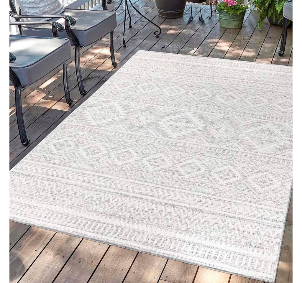 Carpet City Outdoorteppich PALM 3522, rechteckig, Höhe: 5 mm, Läufer, Wetterfest & UV-beständig, für Balkon, Terrasse, Küche, flach Carpet City Outdoorteppich PALM 3522, rechteckig, Höhe: 5 mm, Läufer, Wetterfest & UV-beständig, für Balkon, Terrasse, Küche, flach von Carpet City