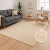 Carpet City Teppich "CALMA 200" rechteckig 14 mm Höhe Kurzflor, Waschbar, Anti-Rutsch, ideal für Wohnzimmer, Schlafzimmer Carpet City Teppich "CALMA 200" rechteckig 14 mm Höhe Kurzflor, Waschbar, Anti-Rutsch, ideal für Wohnzimmer, Schlafzimmer von Carpet City