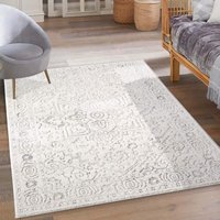 Carpet City Teppich "LOUNGE 0638" rechteckig 15 mm Höhe Kurzflor-Teppich Modern, Hoch-Tief-Struktur, Wohnzimmer, Schlafzimmer von Carpet City