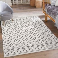 Carpet City Teppich "LOUNGE 9999", rechteckig, 15 mm Höhe, Kurzflor-Teppich Modern, Hoch-Tief-Struktur, Wohnzimmer, Schlafzimmer von Carpet City