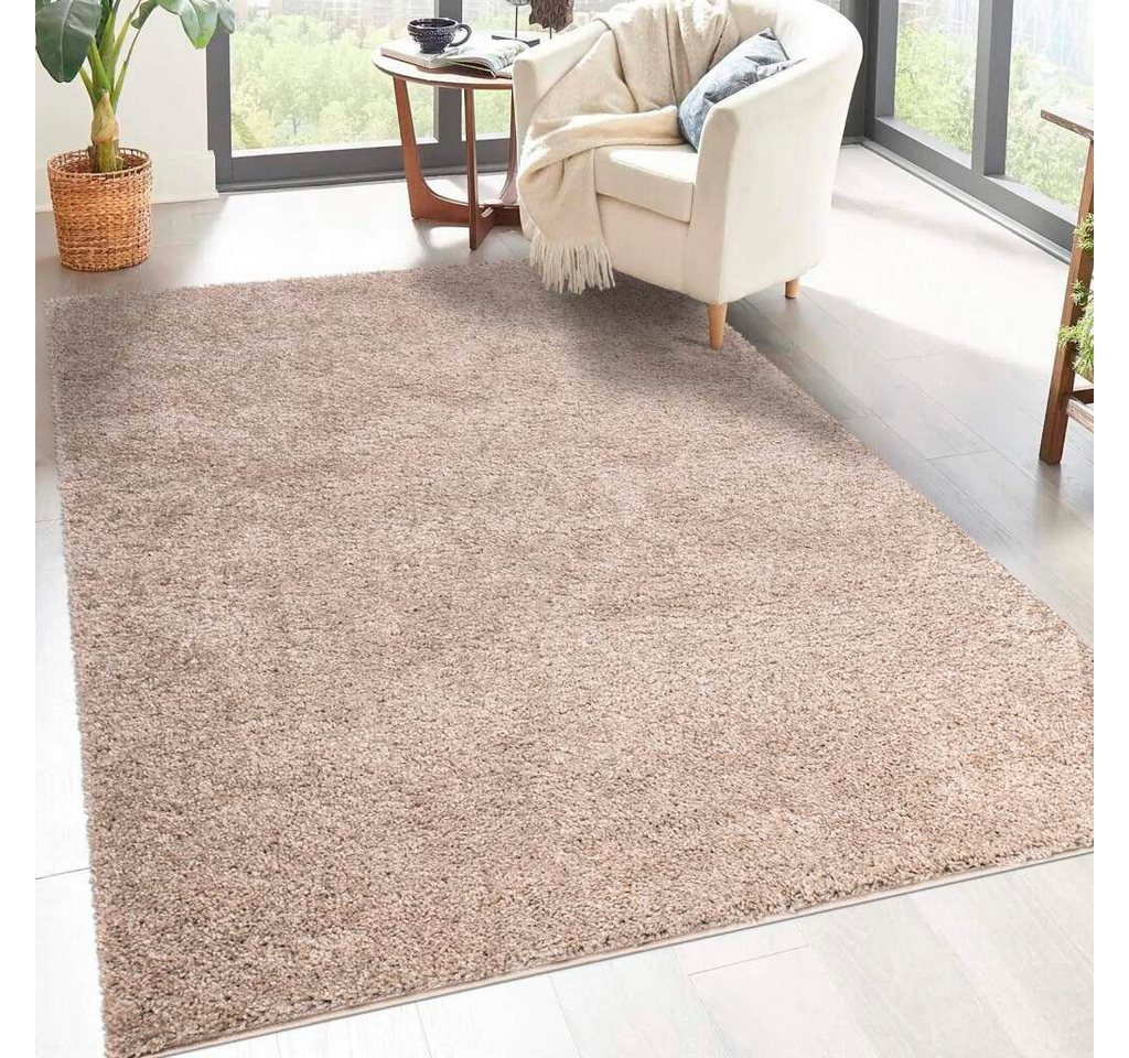 Hochflor-Teppich City Shaggy, Carpet City, rechteckig, Höhe: 30 mm, Robuster Langflor Teppich uni, besonders flauschig weich von Carpet City