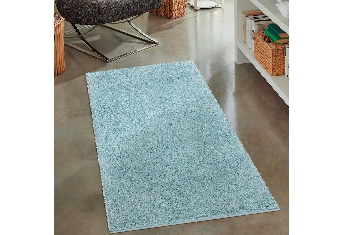 Hochflor-Teppich City Shaggy, Carpet City, rechteckig, Höhe: 30 mm, Robuster Langflor Teppich uni, besonders flauschig weich von Carpet City