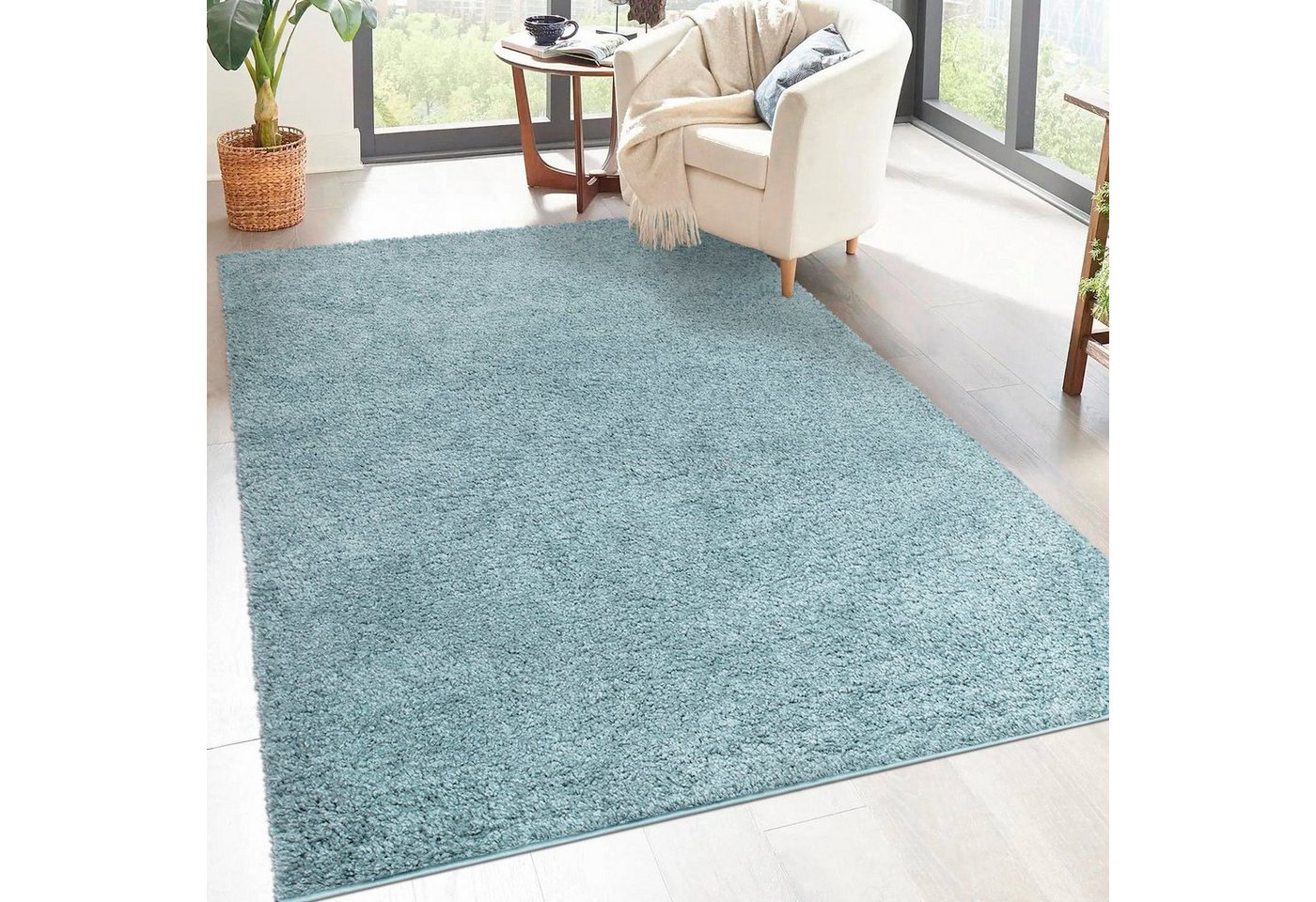 Hochflor-Teppich City Shaggy, Carpet City, rechteckig, Höhe: 30 mm, Robuster Langflor Teppich uni, besonders flauschig weich von Carpet City