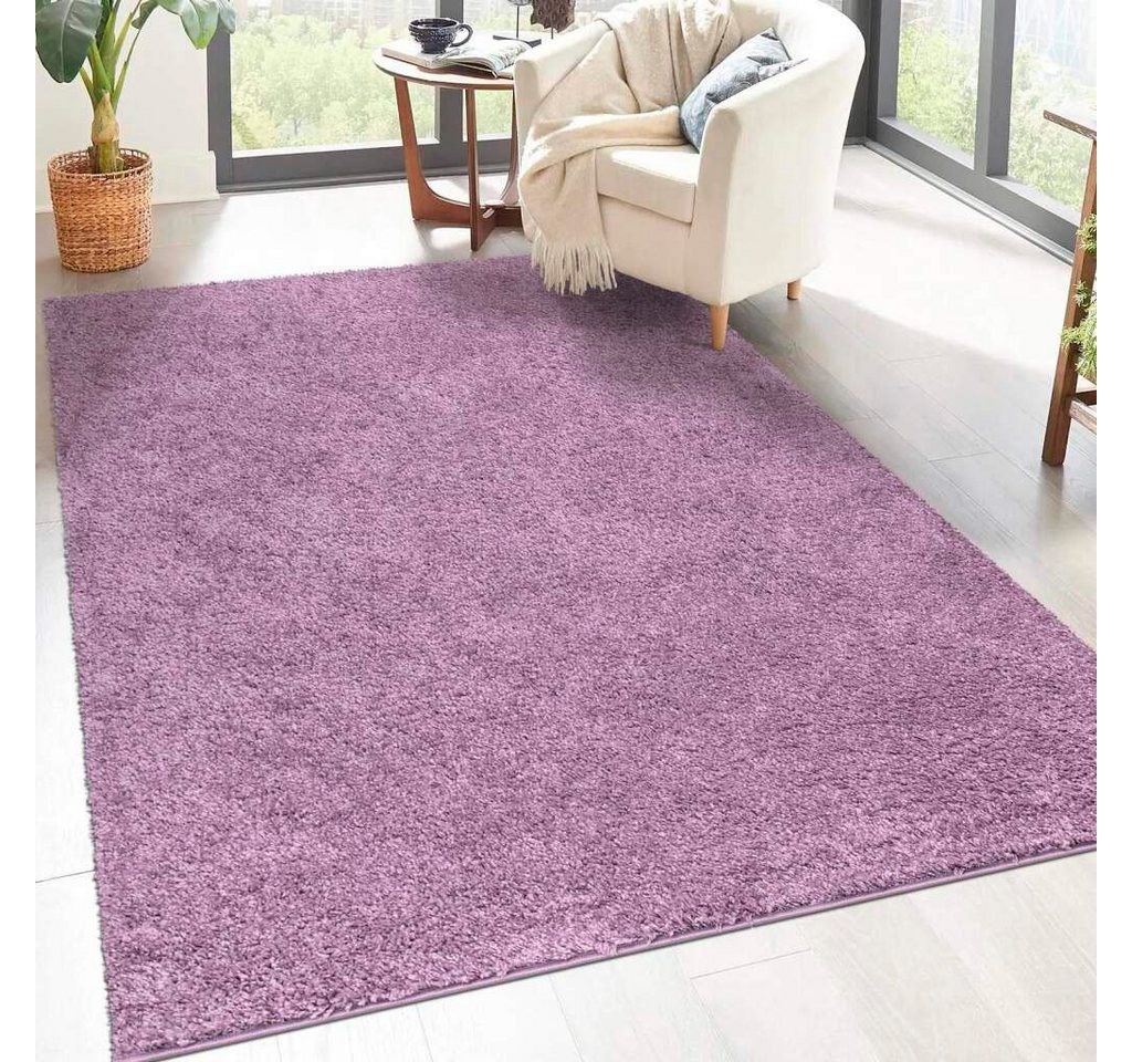 Hochflor-Teppich City Shaggy, Carpet City, rechteckig, Höhe: 30 mm, Robuster Langflor Teppich uni, besonders flauschig weich von Carpet City