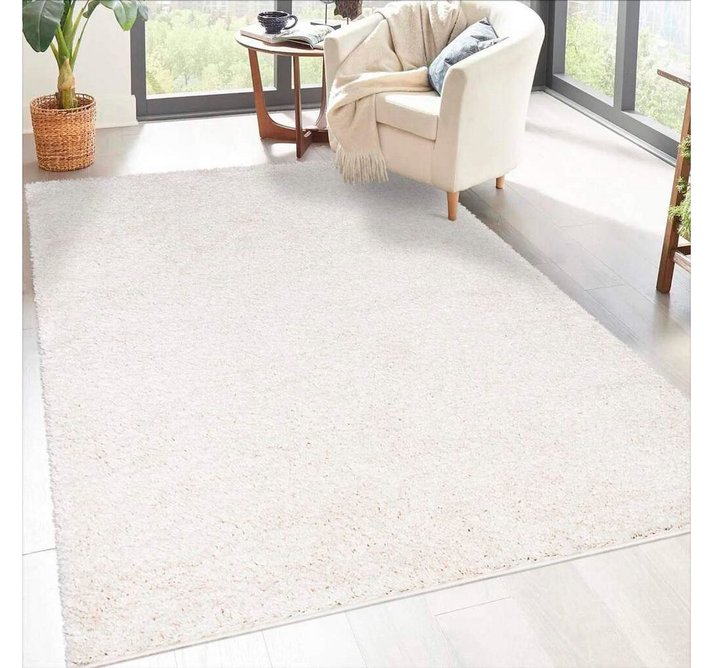 Hochflor-Teppich City Shaggy, Carpet City, rechteckig, Höhe: 30 mm, Robuster Langflor Teppich uni, besonders flauschig weich von Carpet City