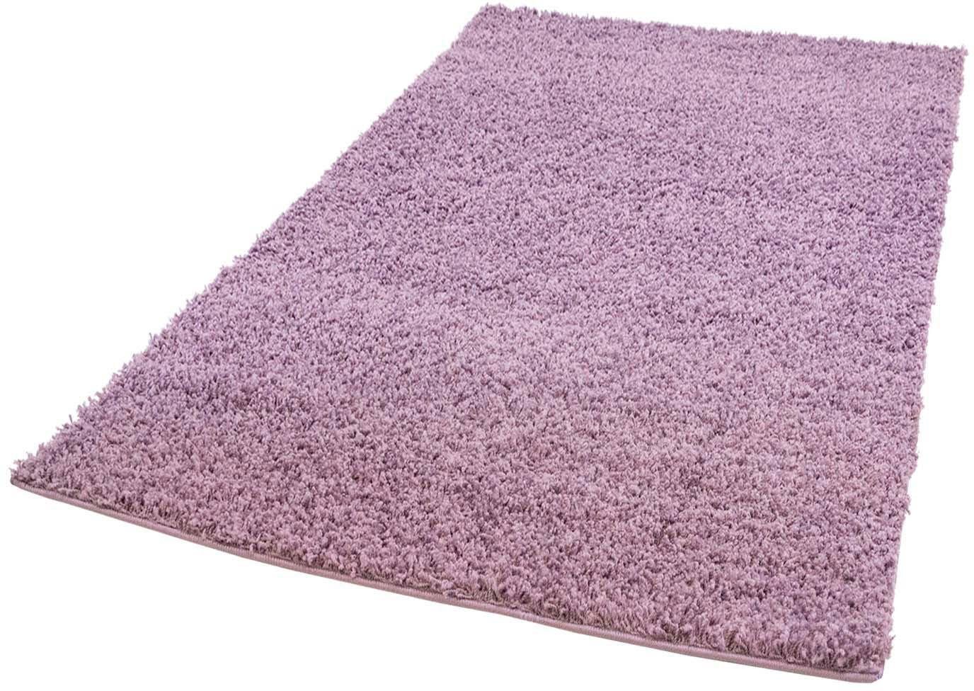 Hochflor-Teppich Pastell Shaggy300, Carpet City, rechteckig, Höhe: 30 mm, Shaggy Hochflor Teppich, Uni Farben, Weich von Carpet City