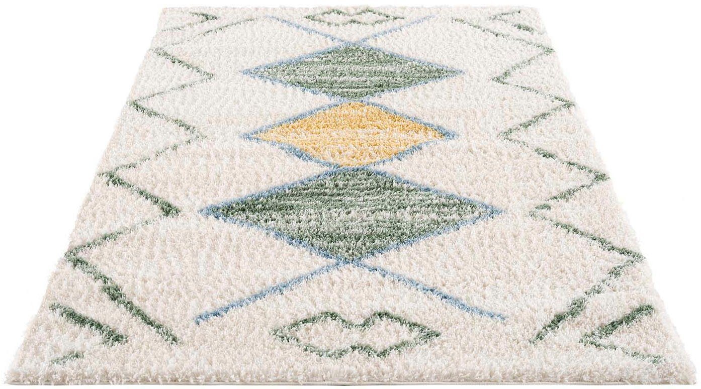 Hochflor-Teppich Pulpy 557, Carpet City, rechteckig, Höhe: 30 mm, besonders weich, Ethno Look, ideal für Wohnzimmer & Schlafzimmer von Carpet City