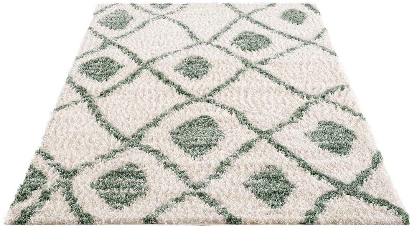 Hochflor-Teppich Pulpy 563, Carpet City, rechteckig, Höhe: 30 mm, besonders weich, Ethno Look, ideal für Wohnzimmer & Schlafzimmer von Carpet City