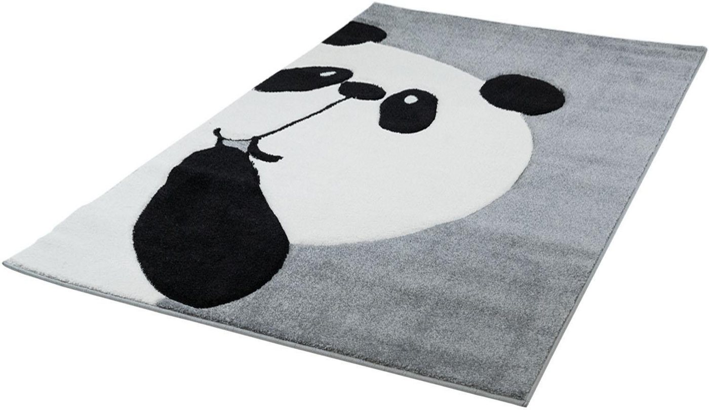 Kinderteppich Bueno Kids 1389, Carpet City, rechteckig, Höhe: 13 mm, Spielteppich, Panda-Bär, 3D-Effekt, Weicher Flor, Pflegeleicht von Carpet City