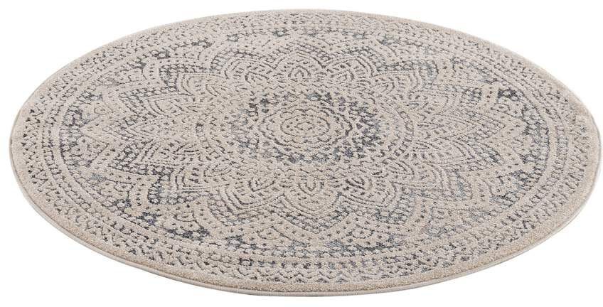 Teppich Art 1652, Carpet City, rund, Höhe: 7 mm, Kurzflor, Ornamenten-Muster, Boho & Mandala Stil von Carpet City