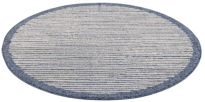 Teppich Art 2231, Carpet City, rund, Höhe: 7 mm, Kurzflor, Streifen-Muster, ideal für Flur & Diele von Carpet City