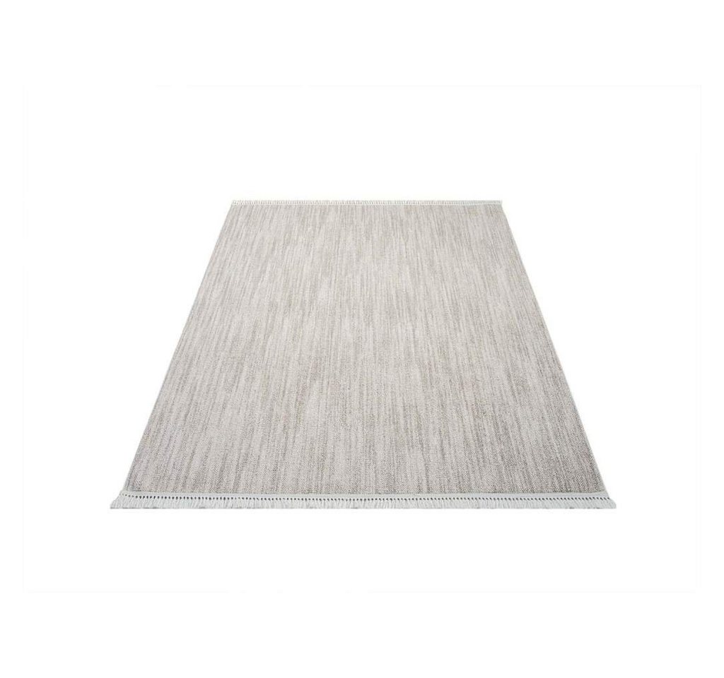Teppich CLASICO 0052, Carpet City, rechteckig, Höhe: 11 mm, Kurzflor, Fransen, Meliert, Boho-Stil, Wohnzimmer von Carpet City