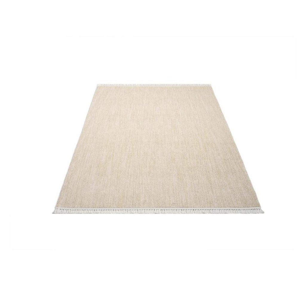 Teppich CLASICO 0052, Carpet City, rechteckig, Höhe: 11 mm, Kurzflor, Fransen, Meliert, Boho-Stil, Wohnzimmer von Carpet City