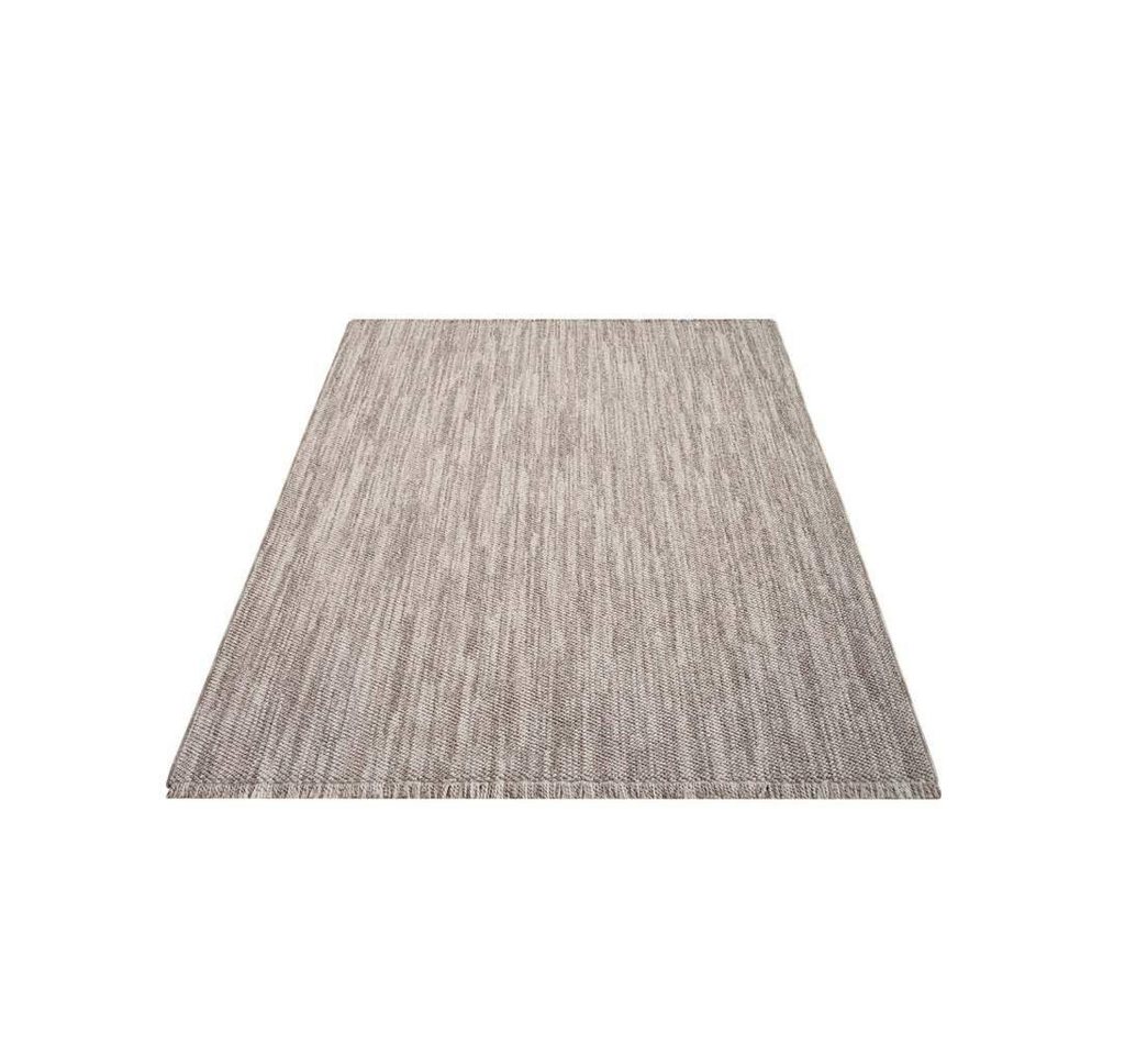 Teppich LINDO 8843, Carpet City, rechteckig, Höhe: 11 mm, Kurzflor, Hochtief-Muster/ 3D-Effekt, Fransen, Boho-Stil, Wohnzimmer von Carpet City