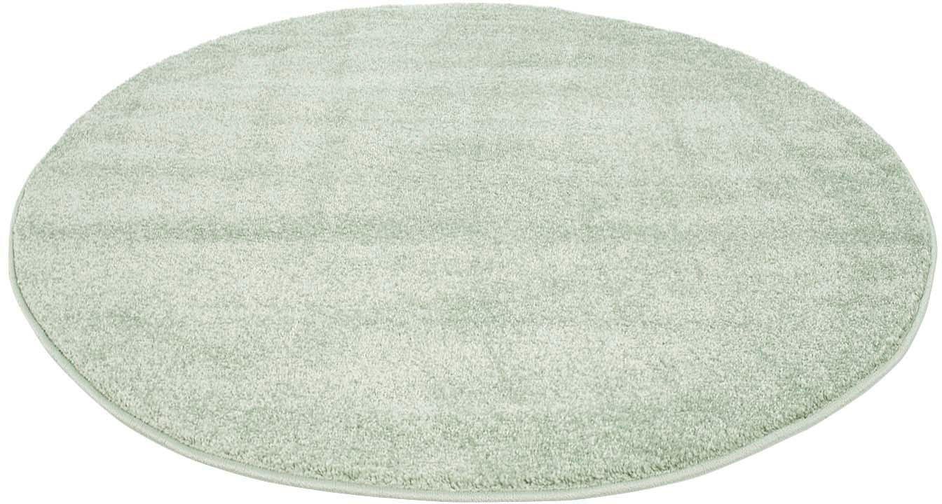 Teppich Moda Soft 2081, Carpet City, rund, Höhe: 11 mm, Kurzflor, Uni Farben, Weicher Flor von Carpet City