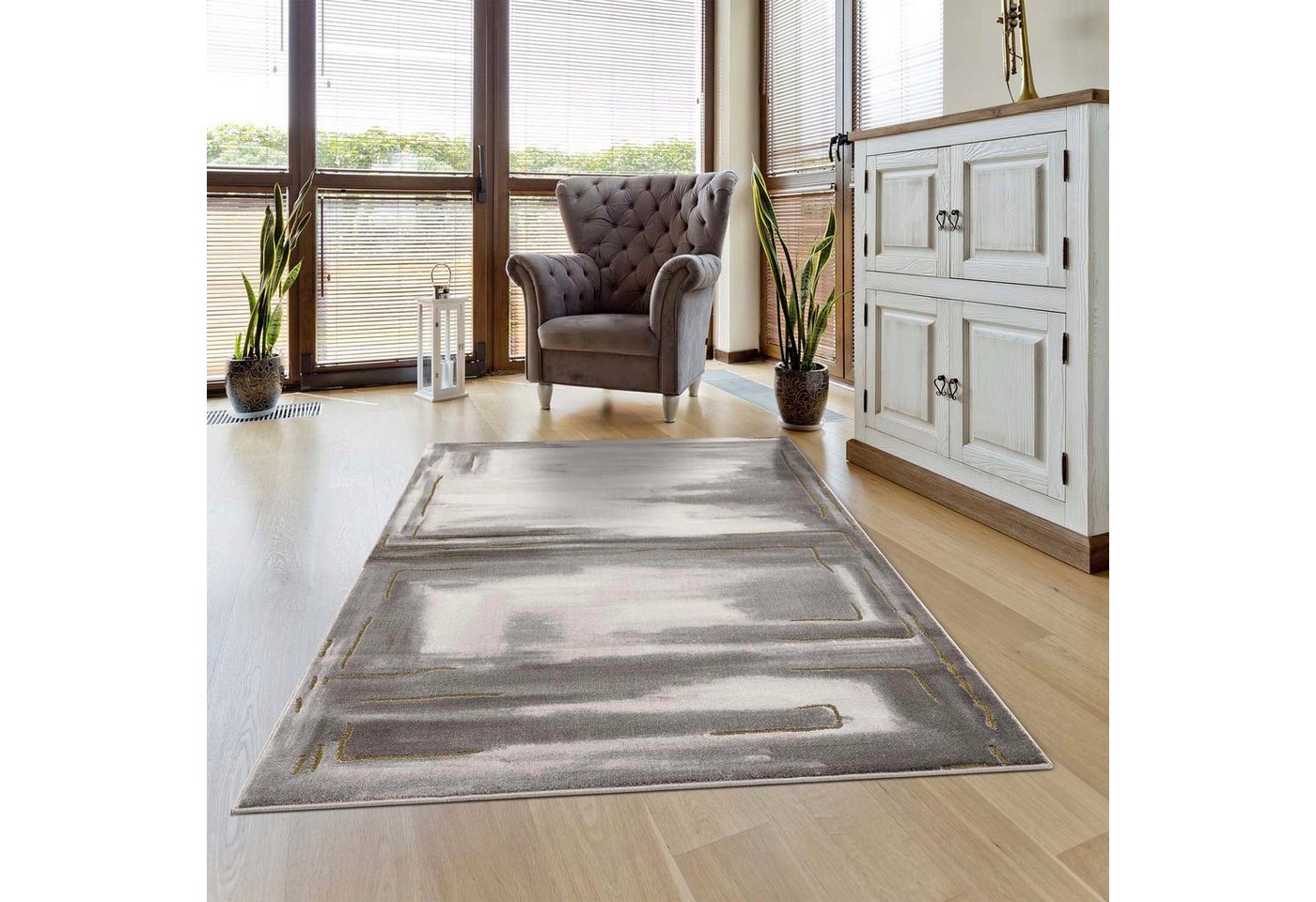 Teppich Noa 9261, Carpet City, rechteckig, Höhe: 11 mm, Kurzflor, Modern, Weicher For, Pflegeleicht von Carpet City