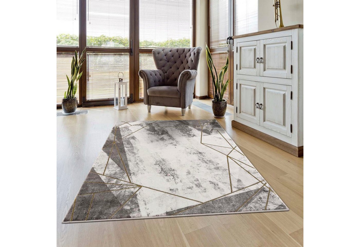 Teppich Noa 9294, Carpet City, rechteckig, Höhe: 11 mm, Kurzflor, Modern, Weicher For, Pflegeleicht von Carpet City