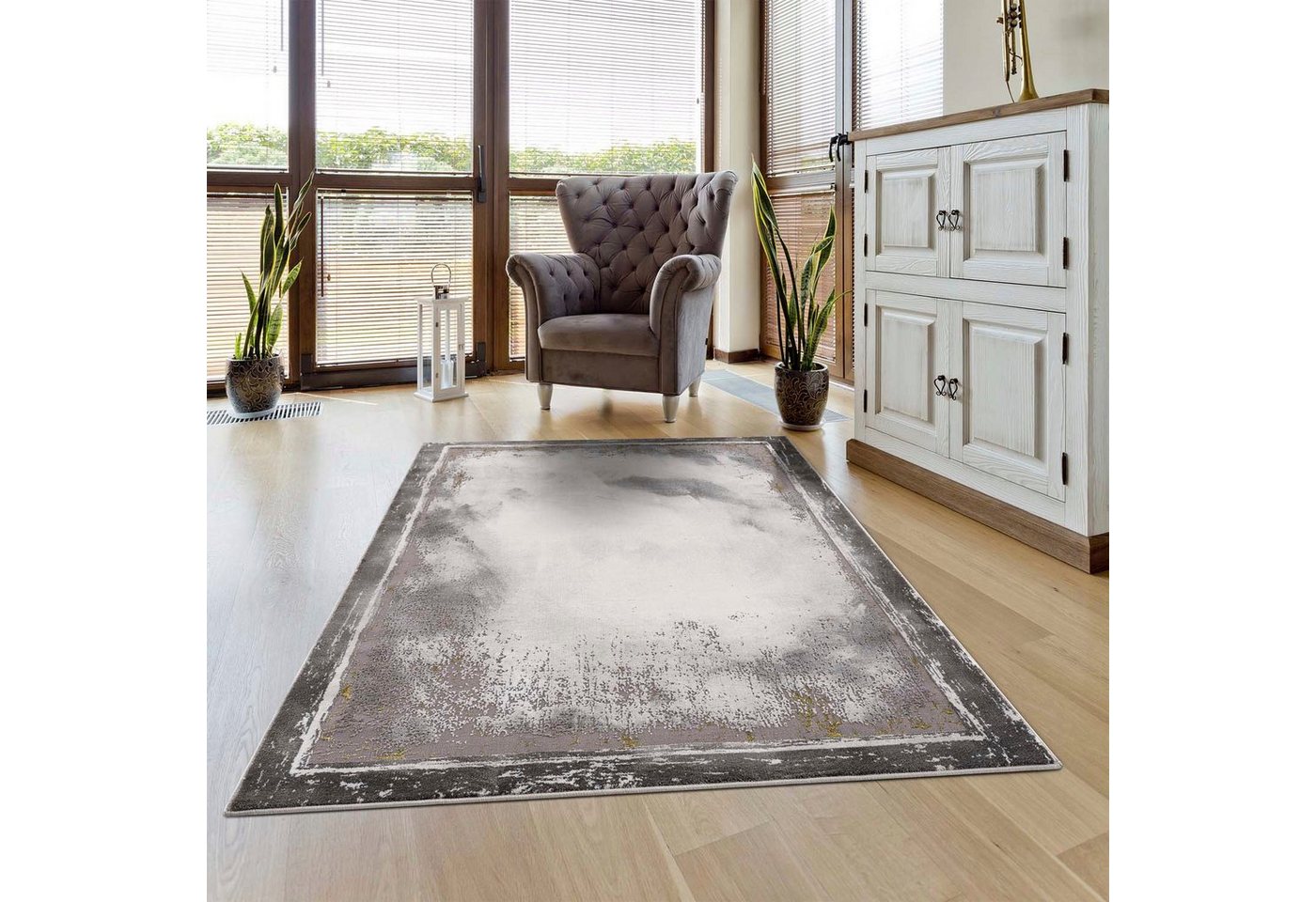 Teppich Noa 9330, Carpet City, rechteckig, Höhe: 11 mm, Kurzflor, Modern, Weicher For, Pflegeleicht von Carpet City