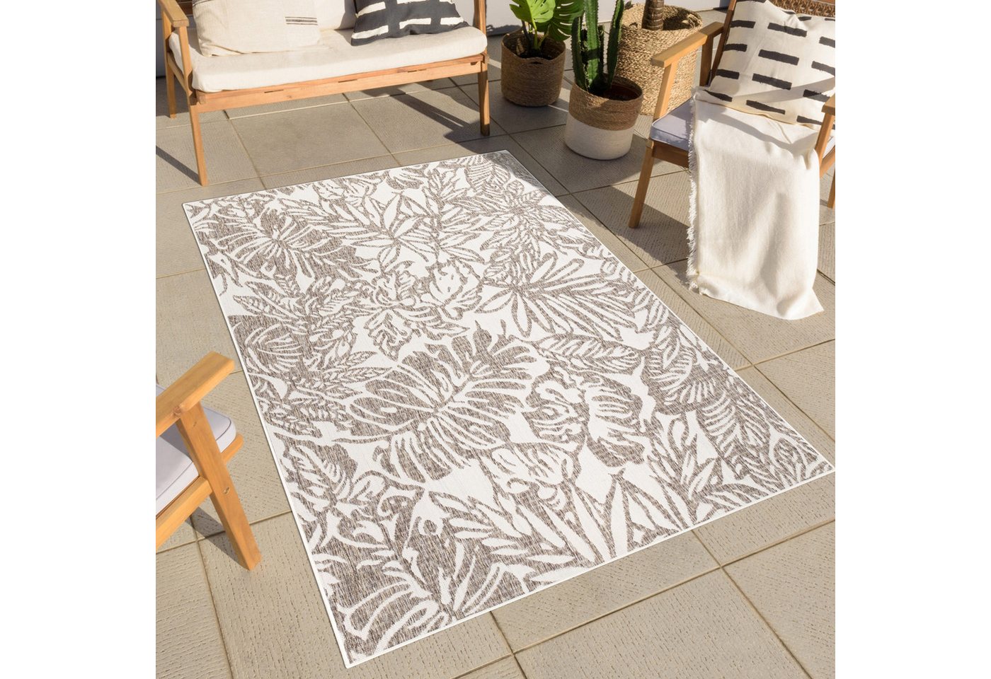 Carpet City Outdoorteppich Outdoor 469, rechteckig, Höhe: 5 mm, Läufer, UV-beständig, Flachgewebe, auch quadratisch, In- und Outdoor Carpet City Outdoorteppich Outdoor 469, rechteckig, Höhe: 5 mm, Läufer, UV-beständig, Flachgewebe, auch quadratisch, In- und Outdoor von Carpet City