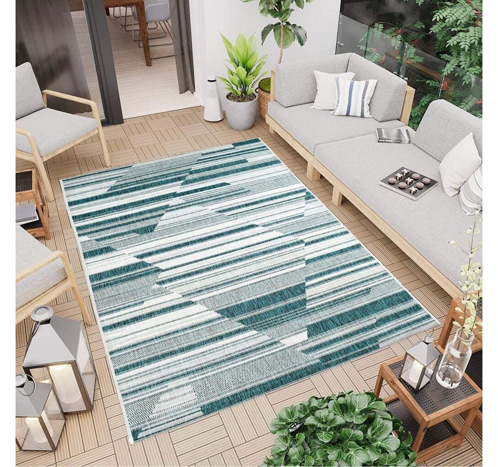 Carpet City Outdoorteppich Outdoor 660, rechteckig, Höhe: 5 mm, In/- Outdoor geeignet, Abstrakt, Wohnzimmer, Balkon, Terrasse Carpet City Outdoorteppich Outdoor 660, rechteckig, Höhe: 5 mm, In/- Outdoor geeignet, Abstrakt, Wohnzimmer, Balkon, Terrasse von Carpet City