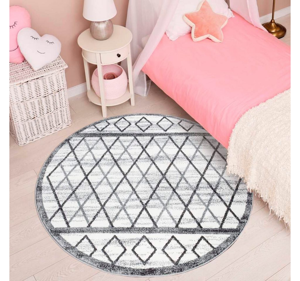 Carpet City Teppich YOUNG964, rund, Höhe: 11 mm, Moderner Jugend- Kinder Teppich, ideal für Jugendzimmer Carpet City Teppich YOUNG964, rund, Höhe: 11 mm, Moderner Jugend- Kinder Teppich, ideal für Jugendzimmer von Carpet City
