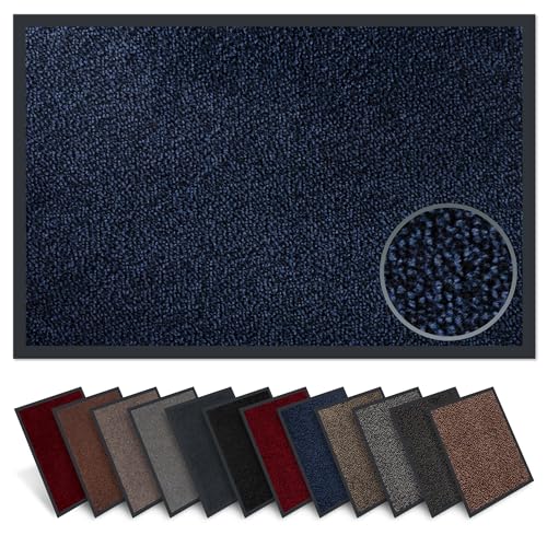 Carpet Diem Fußmatte innen, große Auswahl, Größe: 40x60 cm, Farbe: blau-schwarz - Halten Sie Ihr Zuhause sauber mit unserer Schmutzfangmatte von Carpet Diem
