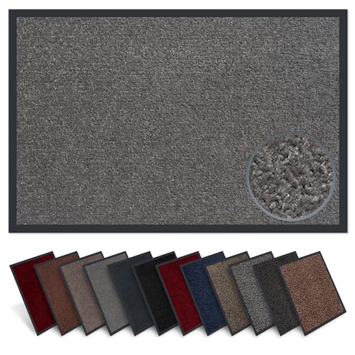 Carpet Diem Fußmatte innen, große Auswahl, Größe: 40x60 cm, Farbe: grau - Halten Sie Ihr Zuhause sauber mit unserer Schmutzfangmatte von Carpet Diem