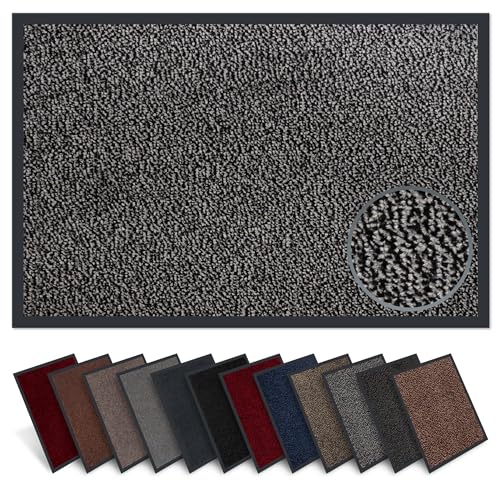 Carpet Diem Fußmatte innen, große Auswahl, Größe: 40x60 cm, Farbe: grau-schwarz - Halten Sie Ihr Zuhause sauber mit unserer Schmutzfangmatte von Carpet Diem