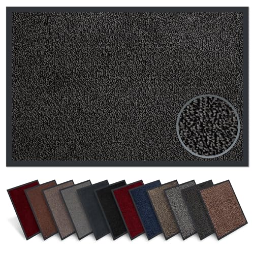 Carpet Diem Fußmatte innen, große Auswahl, Größe: 60x90 cm, Farbe: anthrazit-schwarz - Halten Sie Ihr Zuhause sauber mit unserer Schmutzfangmatte von Carpet Diem