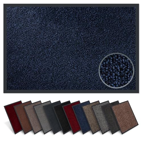 Carpet Diem Fußmatte innen, große Auswahl, Größe: 90x120 cm, Farbe: blau-schwarz - Halten Sie Ihr Zuhause sauber mit unserer Schmutzfangmatte von Carpet Diem