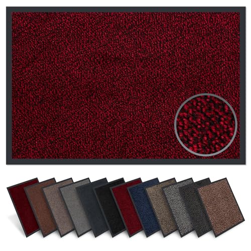 Carpet Diem Fußmatte innen, große Auswahl, Größe: 90x120 cm, Farbe: rot-schwarz - Halten Sie Ihr Zuhause sauber mit unserer Schmutzfangmatte von Carpet Diem