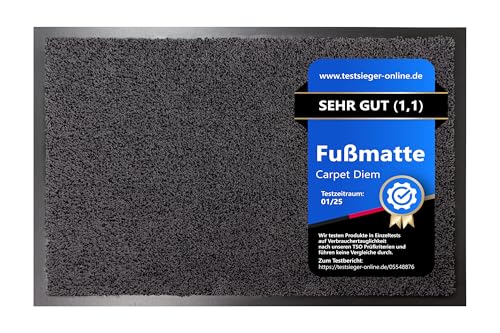 Carpet Diem Green Business Schmutzfangmatte 40x60 Anthrazit-schwarz - Fußmatte innen & außen in Geschäfts-Kunden Qualität für Beste Funktionalität und Haltbarkeit von Carpet Diem