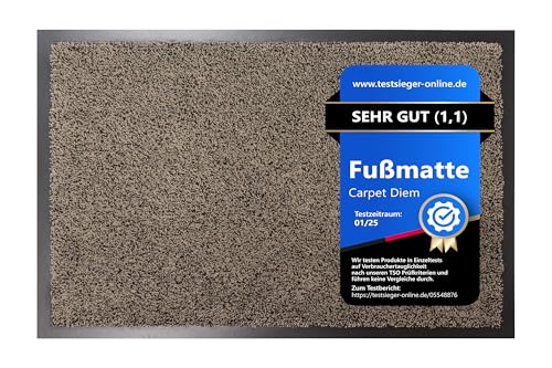 Carpet Diem Green Business Schmutzfangmatte 90x150 Beige-schwarz | Fußmatte innen & außen in Geschäfts-Kunden Qualität für Beste Funktionalität und Haltbarkeit von Carpet Diem