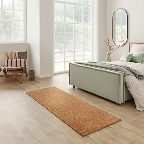 Carpet Studio Maine Teppich Läufer Terracota, Läufer Flur 57x150cm, Kurzflor Teppiche, Küchenläufer, Wohnzimmerteppich, Bettvorleger Schlafzimmer von Carpet Studio