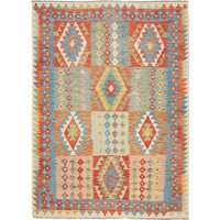 Farbenfroher Kilim Brücke Bunt - Beige Multi Handgewebt Vintage Style No. 457386 240 X 169 cm von CarpetFirstDE